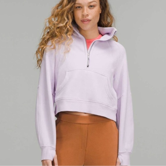 lululemon athletica Sweaters - Lululemon oversized half zip scuba lavender dew